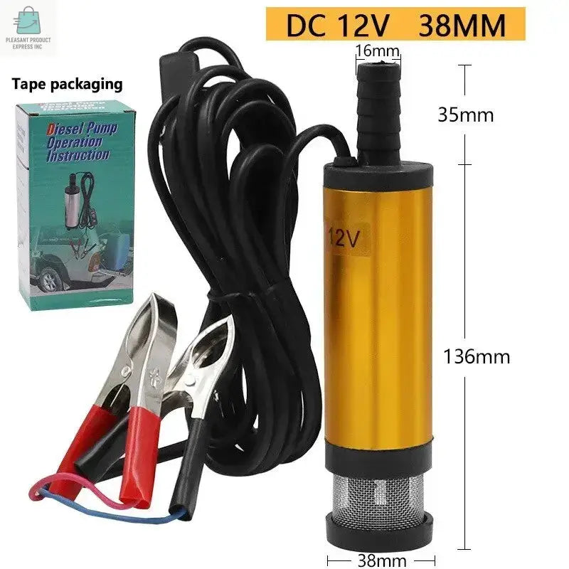 Portable Mini 12V 24V DC Electric Submersible Pump For Pumping Diesel Oil Water AluminumPleasant Product