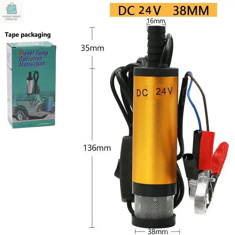 Portable Mini 12V 24V DC Electric Submersible Pump For Pumping Diesel Oil Water AluminumPleasant Product