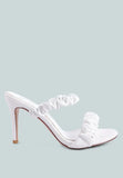 Qualie Ruched Strap Stiletto Sandals-0