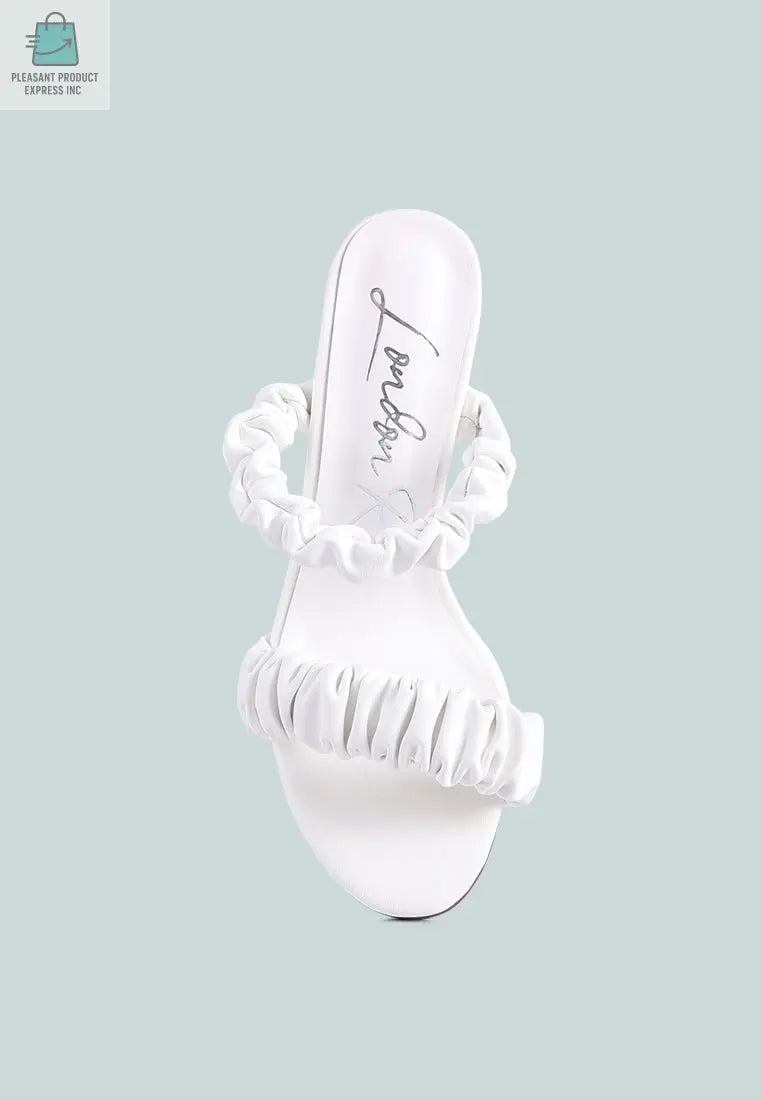 Qualie Ruched Strap Stiletto Sandals-3