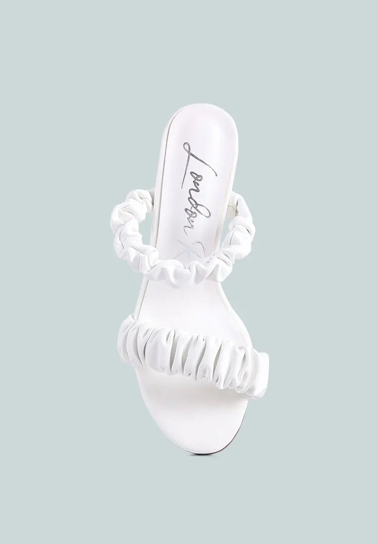 Qualie Ruched Strap Stiletto Sandals-3