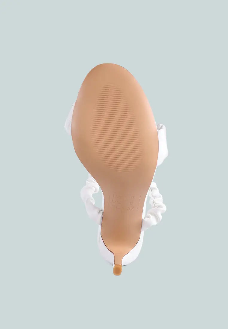 Qualie Ruched Strap Stiletto Sandals-4