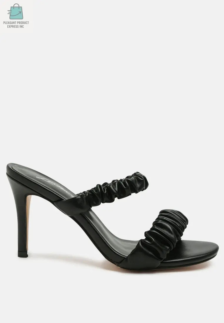 Qualie Ruched Strap Stiletto Sandals-8