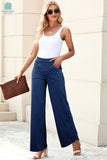Raven Medium Wash Straight Leg Loose Casual Jeans-2