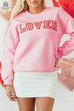 Raya LOVER Puff Print Drop Shoulder Pullover Sweatshirt-0