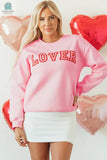 Raya LOVER Puff Print Drop Shoulder Pullover Sweatshirt-3