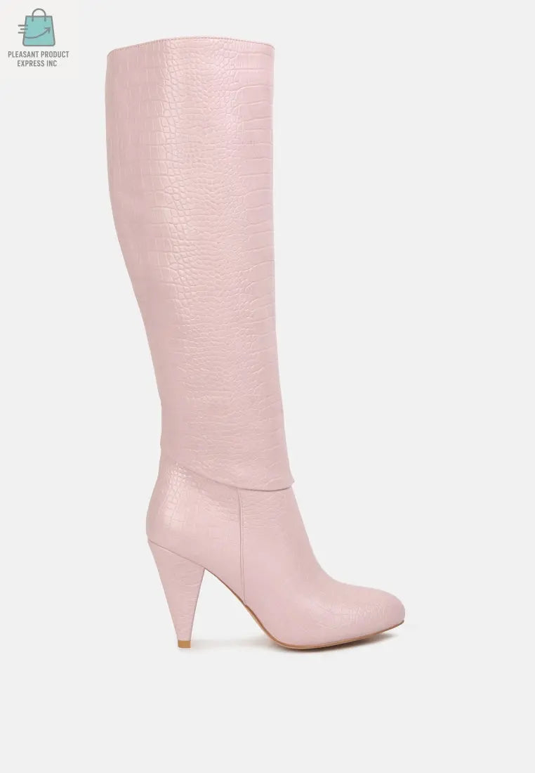 Rum Rolls Calf Croc Boots-5