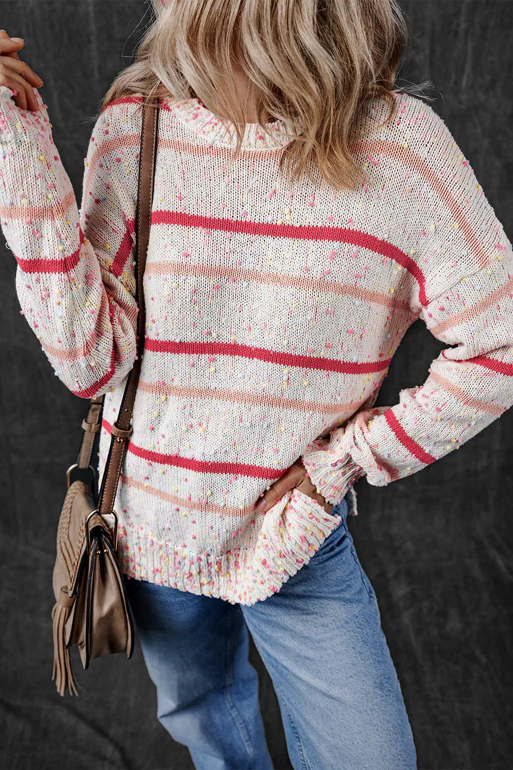 Ruthie Striped Confetti Knit Sweater-0