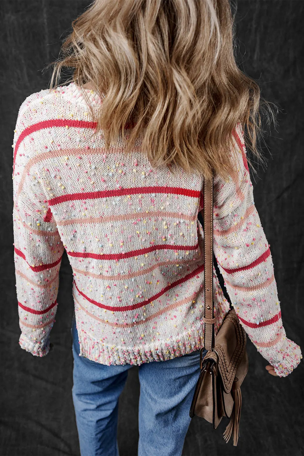 Ruthie Striped Confetti Knit Sweater-1