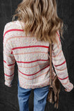 Ruthie Striped Confetti Knit Sweater-1