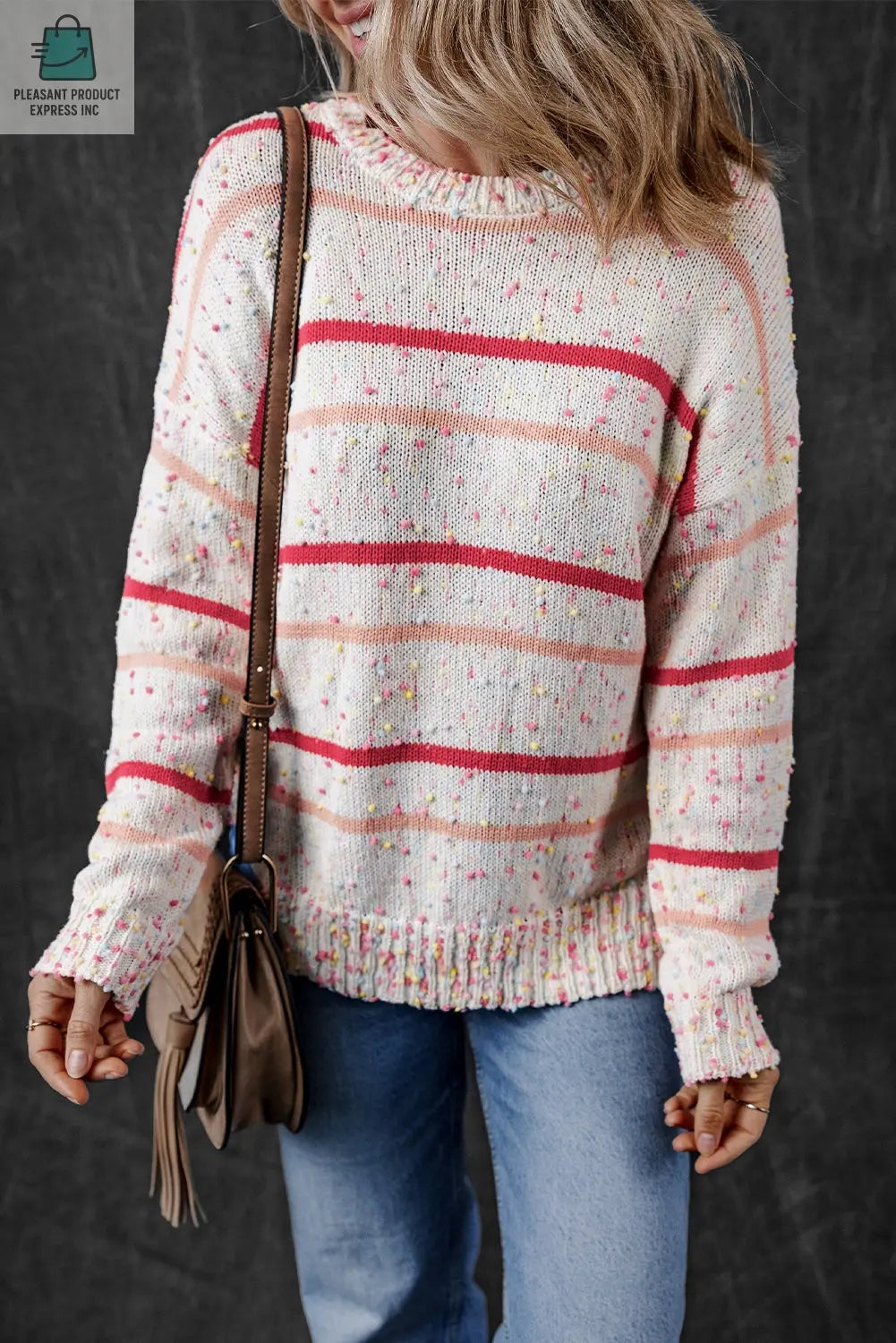 Ruthie Striped Confetti Knit Sweater-2