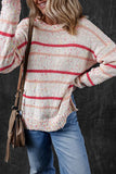 Ruthie Striped Confetti Knit Sweater-3