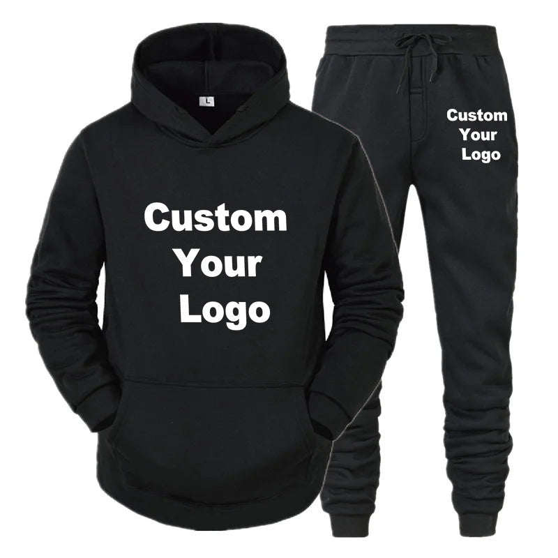 Custom Logo Men's Sets Hoodies+ Pants - Pleasant Product