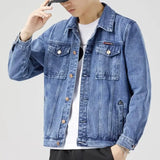 Men's Casual Cotton  Denim Jacket Jeans