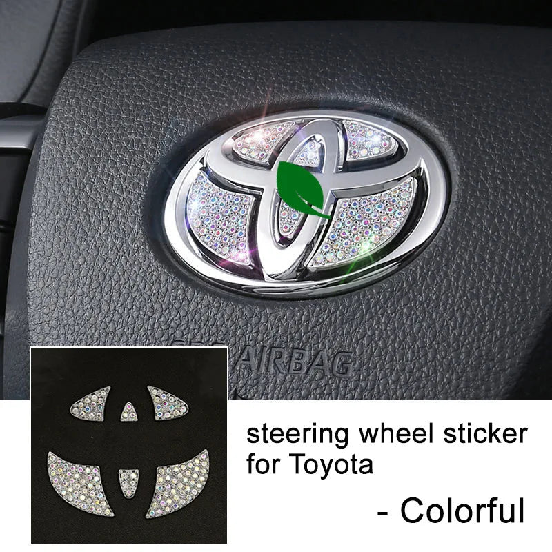 Bling Steering Wheel Emblem Sticker Crystal Decal - Pleasant Product