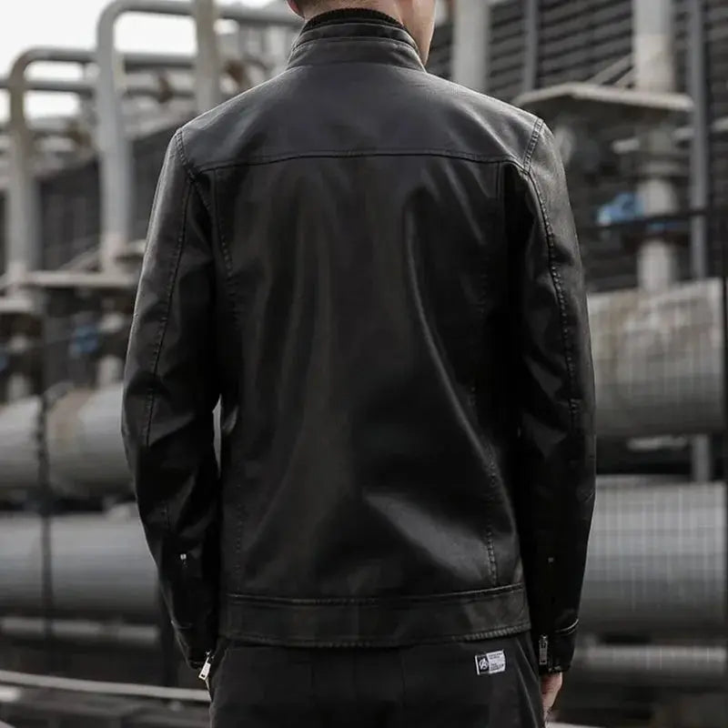 Men Leather Suit Jacket Slim Fit Short Coat Pleasant Product Express Inc
