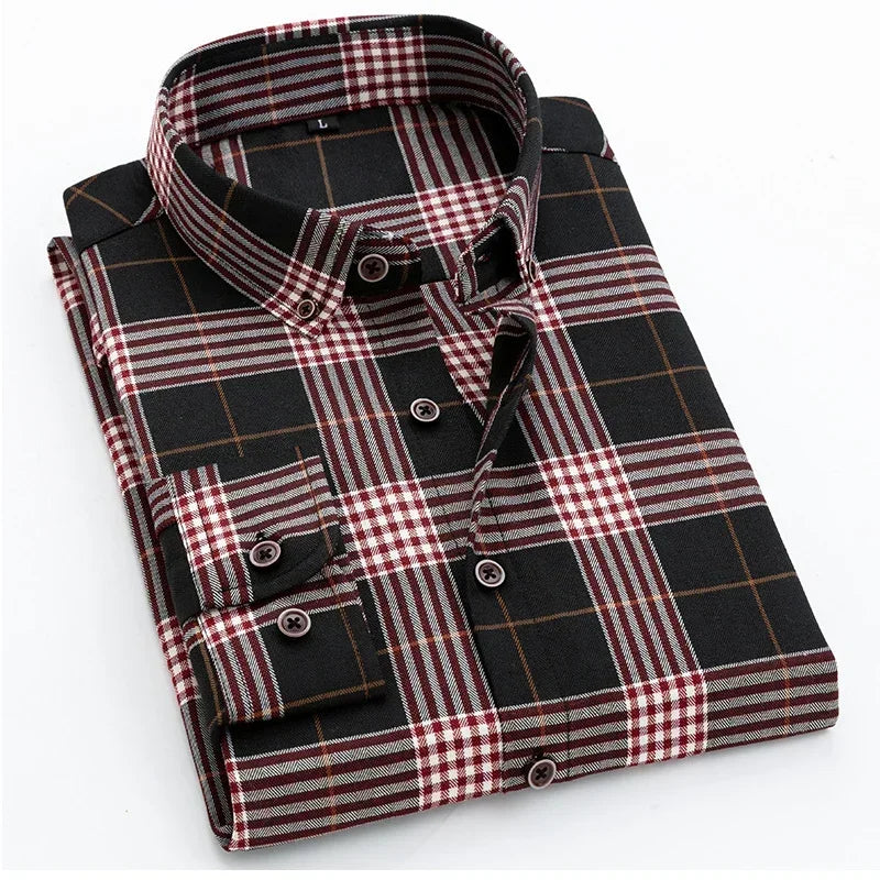 Men's Plaid Shirt Long Sleeved