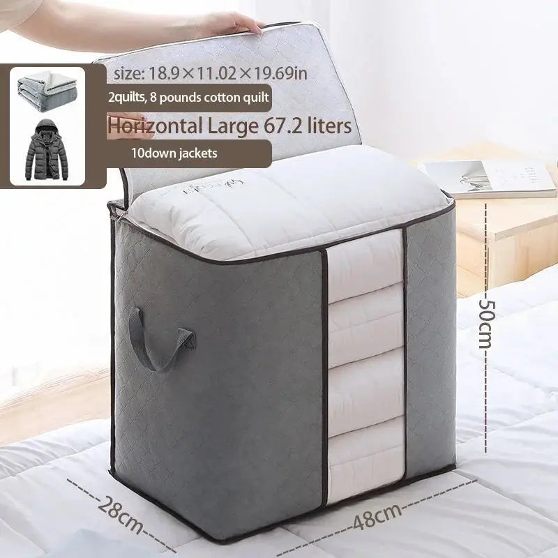 Large Capacity Clothes Storage Bag Organizer With Reinforced Handle Pleasant Product Express Inc