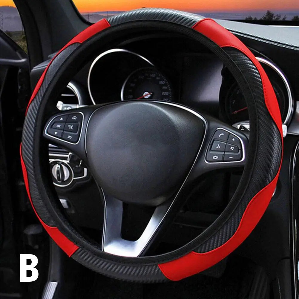 Leather Car Steering Wheel Cover For Renault - Pleasant Product