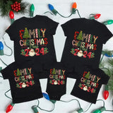 Christmas Day Set Family Crew Print Matching Outfits