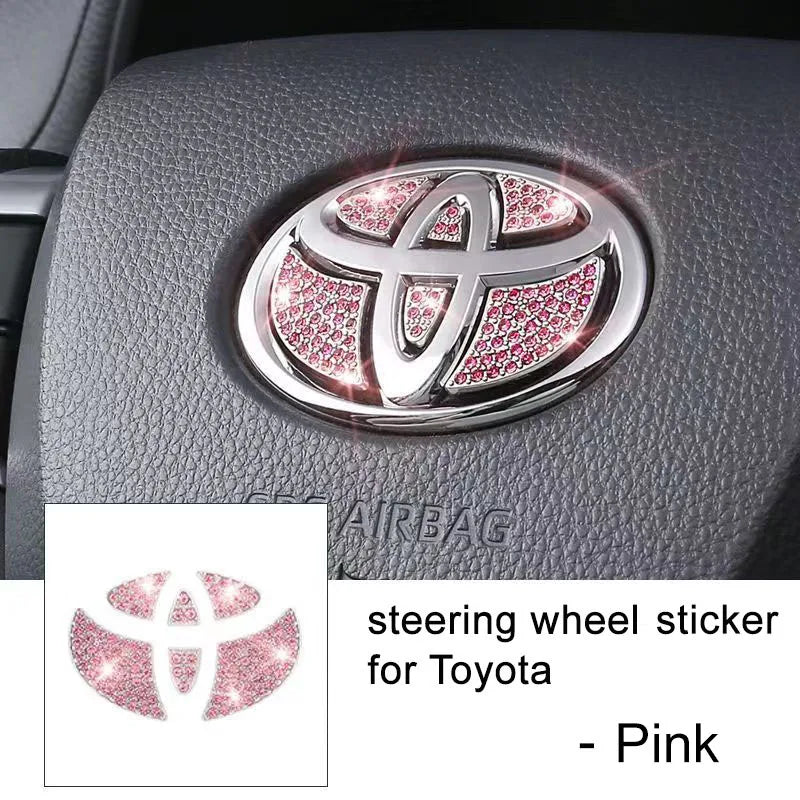 Bling Steering Wheel Emblem Sticker Crystal Decal - Pleasant Product