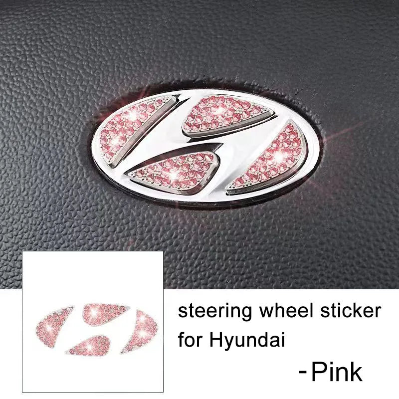 Bling Steering Wheel Emblem Sticker Crystal Decal - Pleasant Product