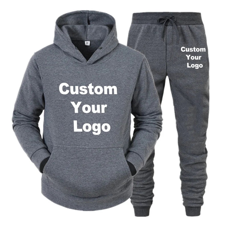 Custom Logo Men's Sets Hoodies+ Pants - Pleasant Product