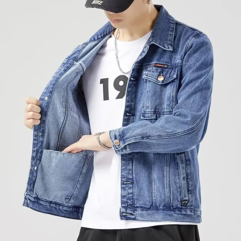 Men's Casual Cotton  Denim Jacket Jeans