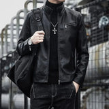 Men Leather Suit Jacket Slim Fit Short Coat Pleasant Product Express Inc