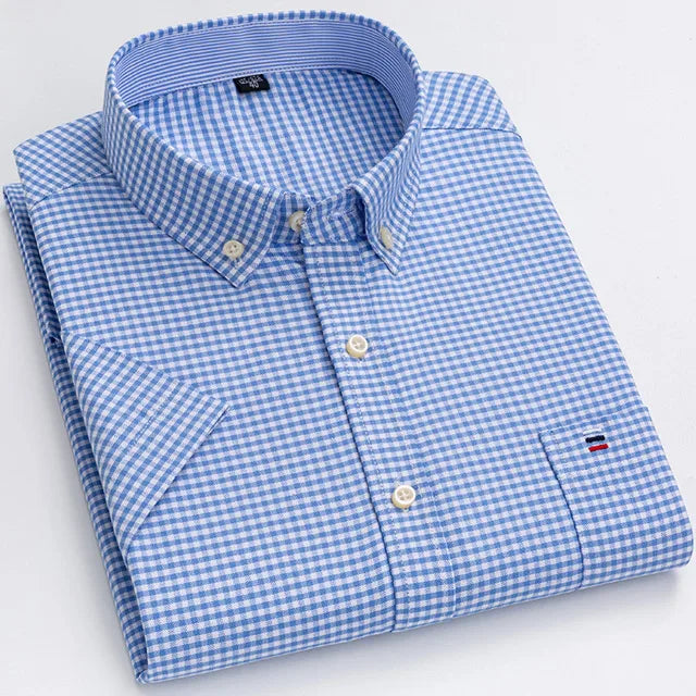 Pure Cotton Men's Oxford Short Sleeve