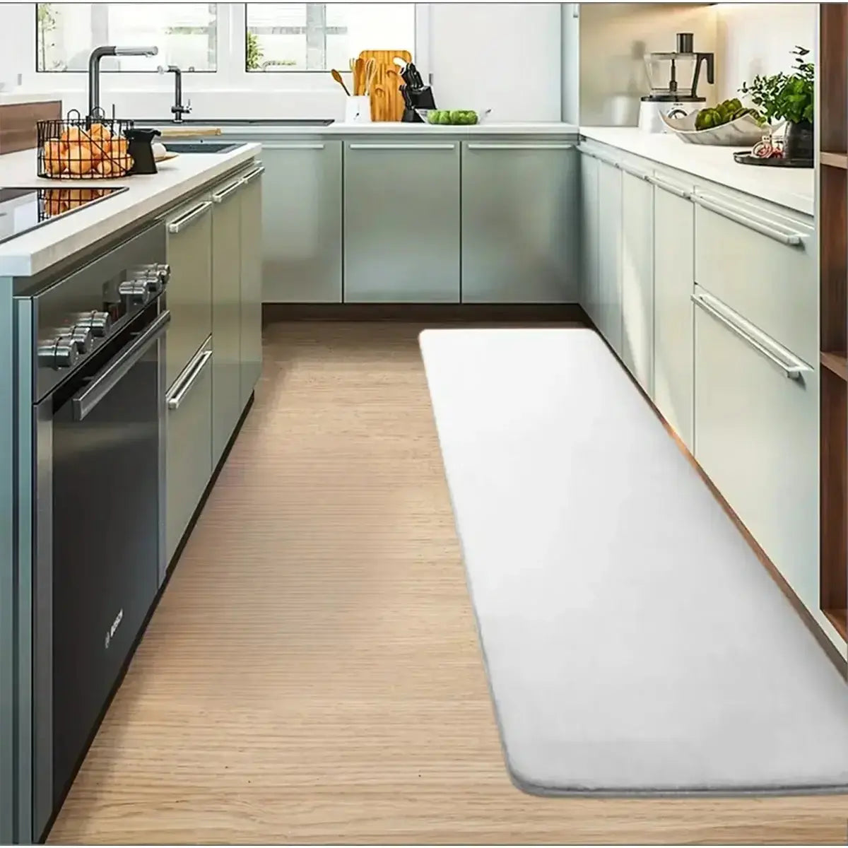 Thickened Flannel Kitchen Floor Mats Absorbent Oil Non-slip Pleasant Product Express Inc