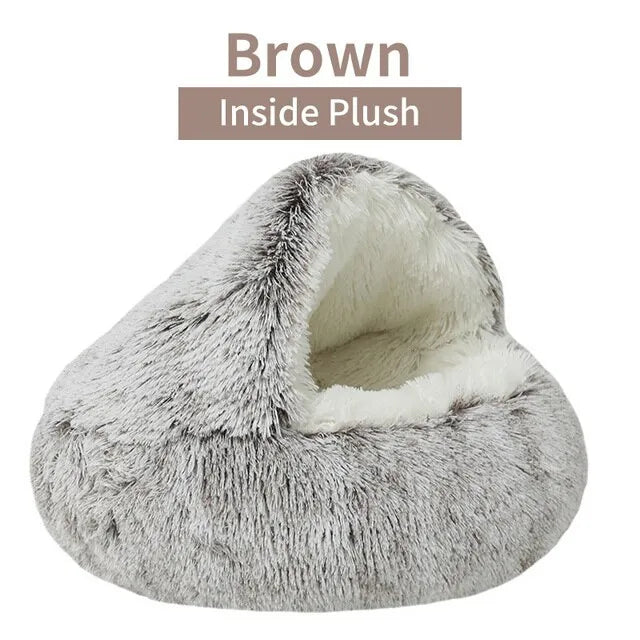 Soft Plush Pet Bed with Cover - Pleasant Product