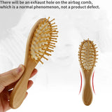 Newborn Wooden Brush Baby Natural Wool Comb