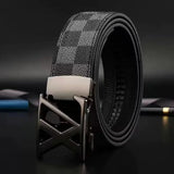 Genuine Leather Automatic Buckle Unisex Waistband Versatile Belt Pleasant Product Express Inc