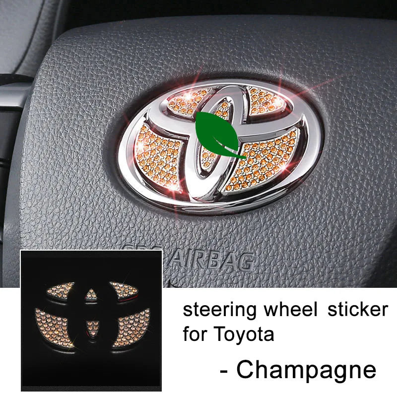 Bling Steering Wheel Emblem Sticker Crystal Decal - Pleasant Product