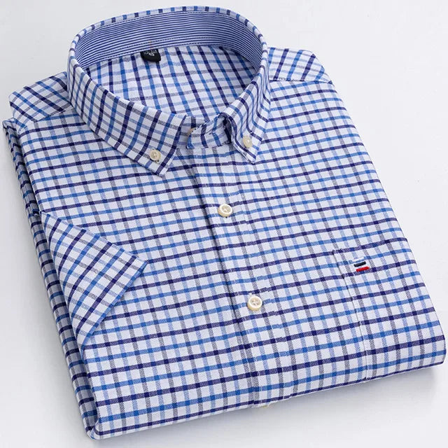 Pure Cotton Men's Oxford Short Sleeve