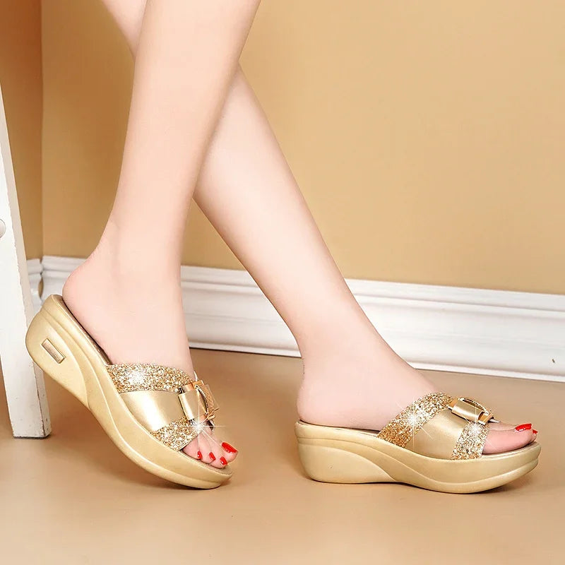 Women's Open Toe Casual Slippers Shoes