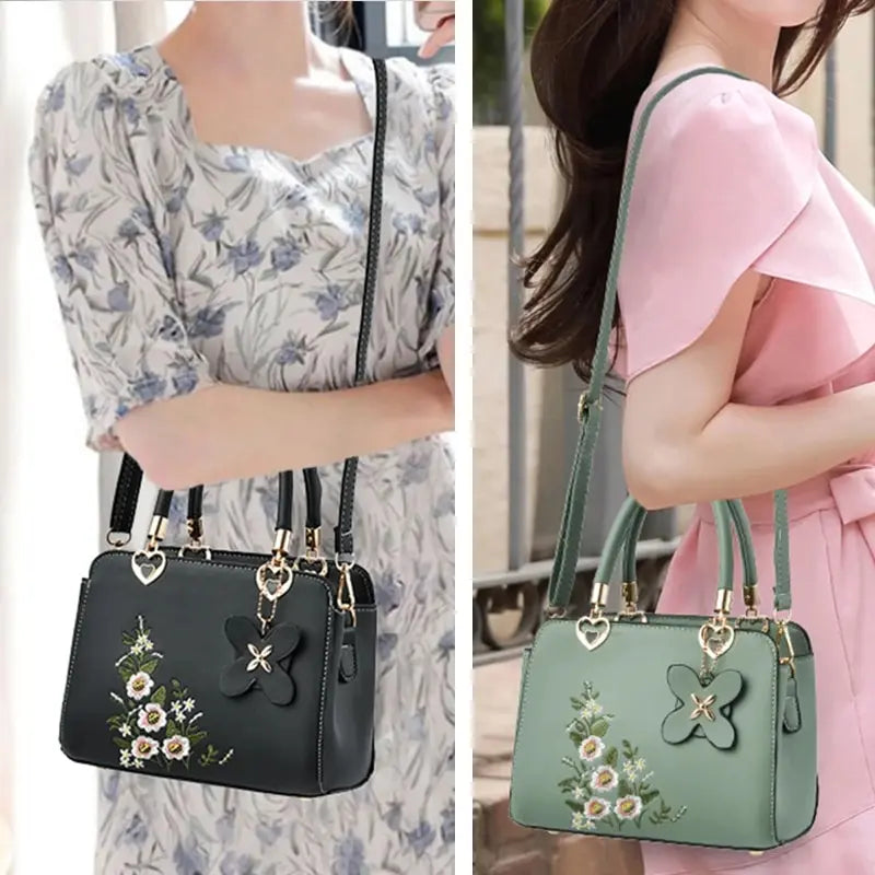 Women Embroidery  Fashion Handle Bag Large Capacity