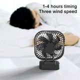 90° Folding Fan 5000mAh Battery USB Timing Desktop Cooling Fan