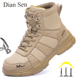 Work Boots Indestructible Safety Shoes Men Steel Toe