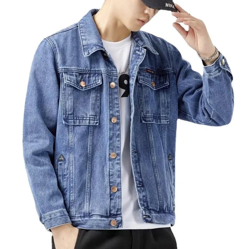 Men's Casual Cotton  Denim Jacket Jeans