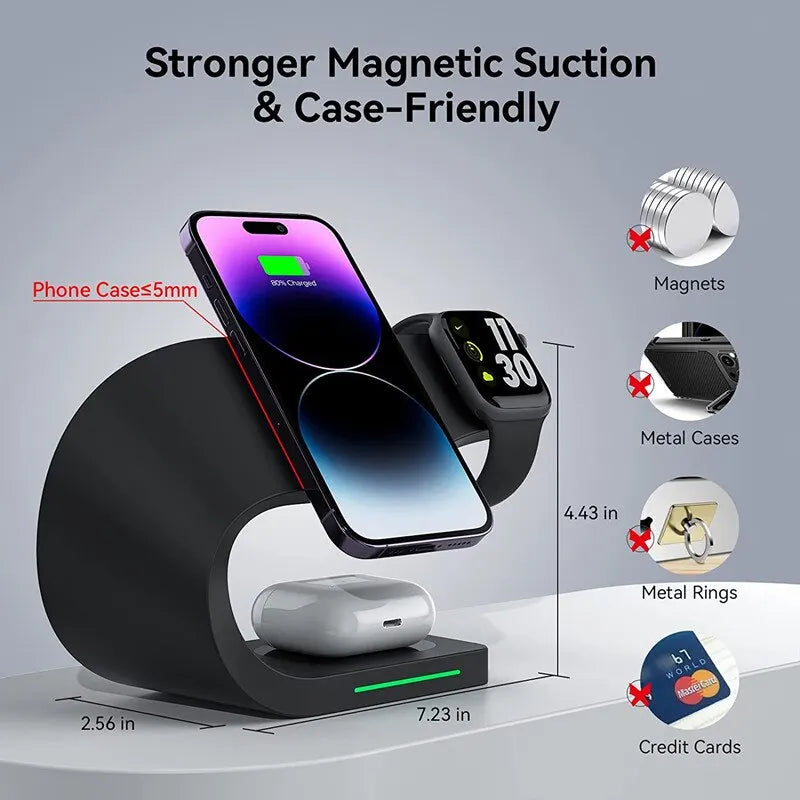 Magnetic Wireless Charger Stand 15W Induction - Pleasant Product