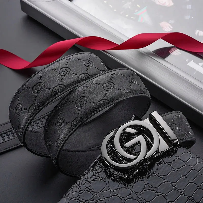 Men's Belts Automatic Buckle Genuine Leather Men's Jeans High Quality Pleasant Product Express Inc