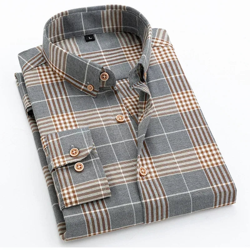 Men's Plaid Shirt Long Sleeved