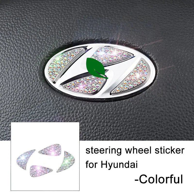 Bling Steering Wheel Emblem Sticker Crystal Decal - Pleasant Product