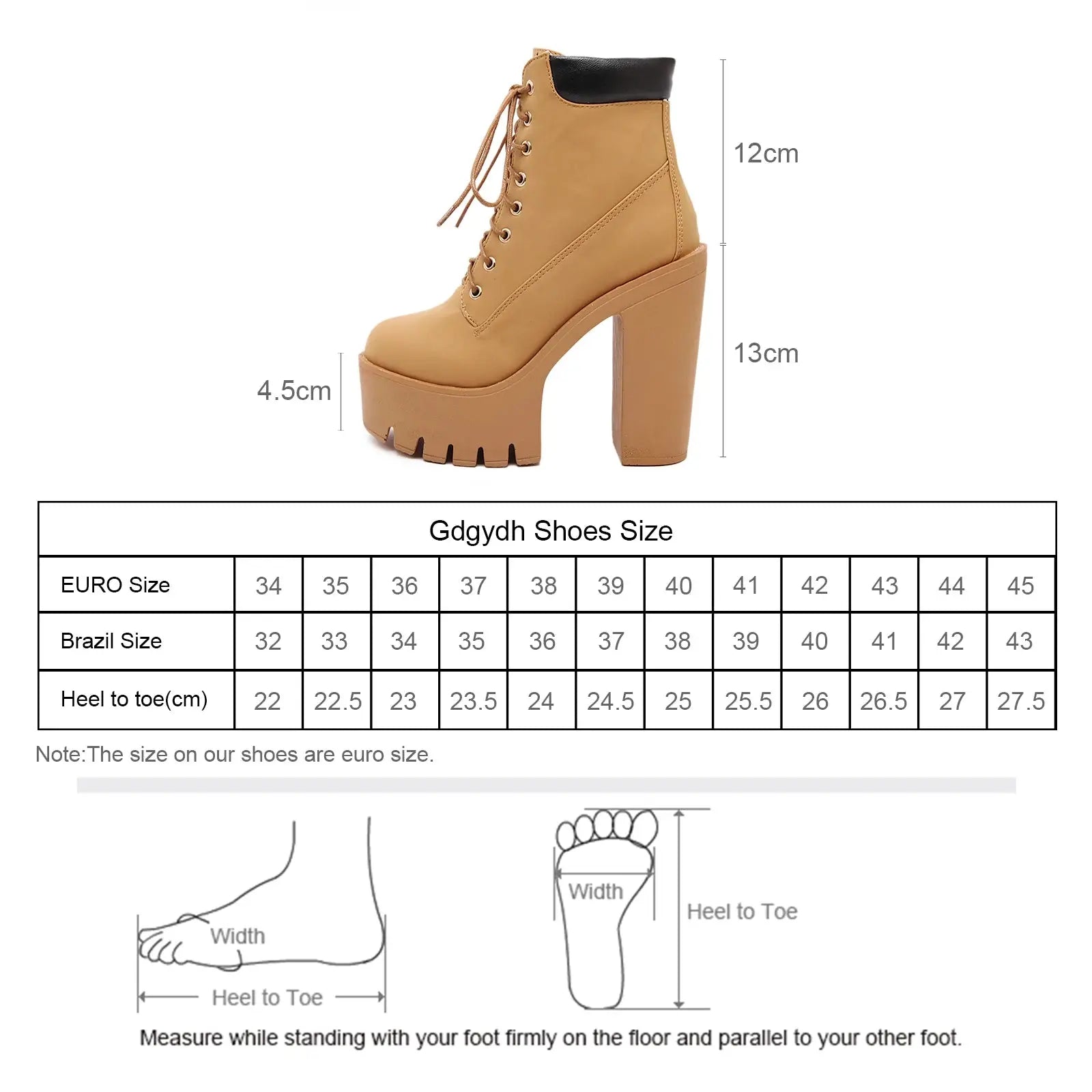 Women's Chunky Heeled Short Boots Round Toe Lace Up High Heels Pleasant Product Express Inc