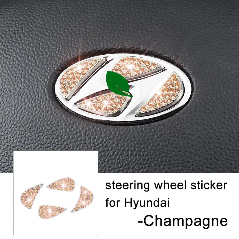 Bling Steering Wheel Emblem Sticker Crystal Decal - Pleasant Product