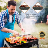 Portable BBQ Charcoal Grill Stainless Steel Small Mini  Tool Kit Outdoor Pleasant Product Express Inc