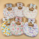 3Pcs/Set Flower  Baby Saliva Boy & Girl Bibs