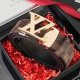 Genuine Leather Automatic Buckle Unisex Waistband Versatile Belt Pleasant Product Express Inc